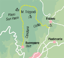 Mappa Il sentiero delle antiche Cantine Mappa Il sentiero delle antiche Cantine
